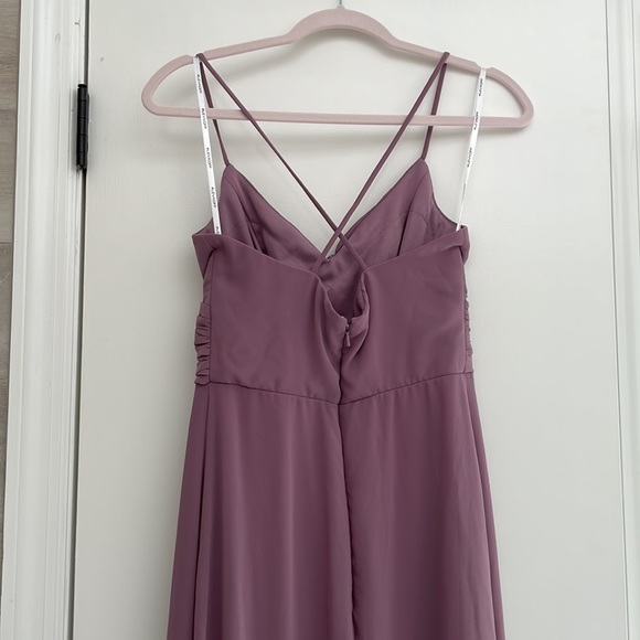 Bill Levkoff Plum Bridesmaid Dress - Picture 2 of 5